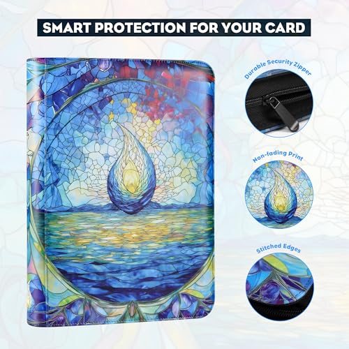 Image of Katomula 360 Pockets Card Binder, MTG Card Binder, Double Sided Card Collection Album Folder with 20 Pages, Side-Loading Card Holder for MTG, TCG, Trading Card, Sports Cards-Island