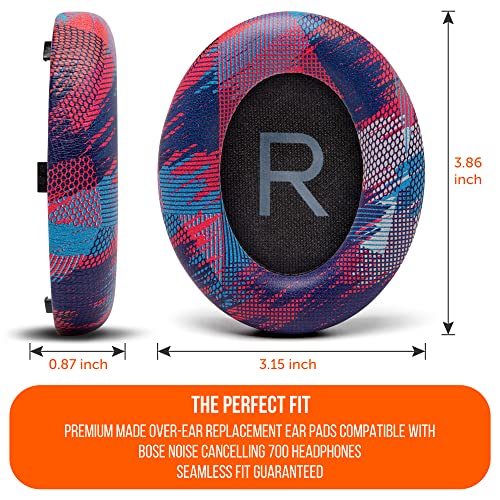 Image of WC Wicked Cushions Thick Premium Replacement Earpads for Bose 700 Noise Cancelling Headphones (NC700) - Speed Racer