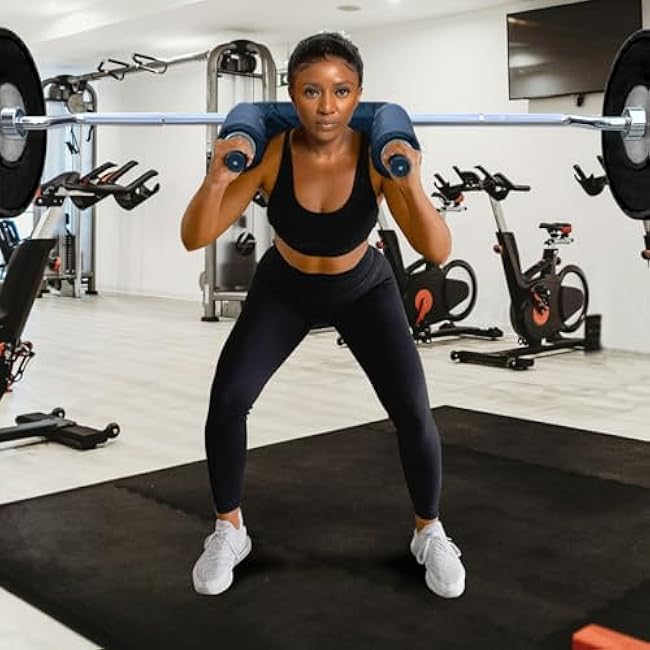 Safety Squat Bar,Safety Squat Bar With 2 Barbell Clips,2 inch Sleeve Barbell with Comfortable Neck Pad,Handle Removeable, ideal for Free Weights Strength Training