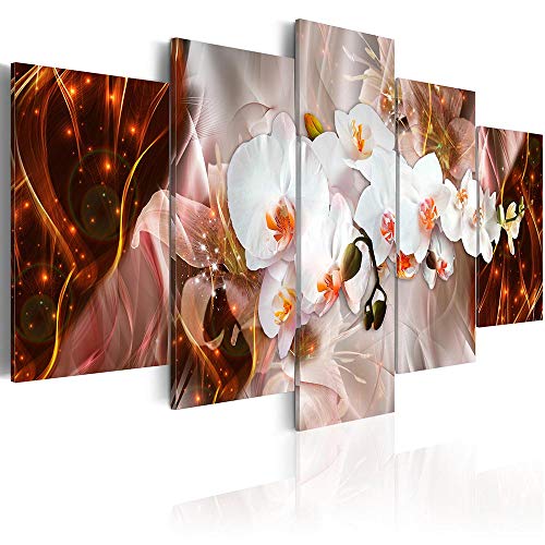 Canvas Art Design 2015 White Floral Canvas Print Wall Art Floral Orchid Painting