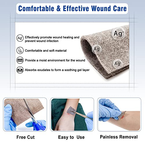 image for Ceeport Silver Calcium Alginate Wound Dressing, 4