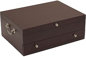 Wallace Felt Lined Flatware Storage Chest with Drawer