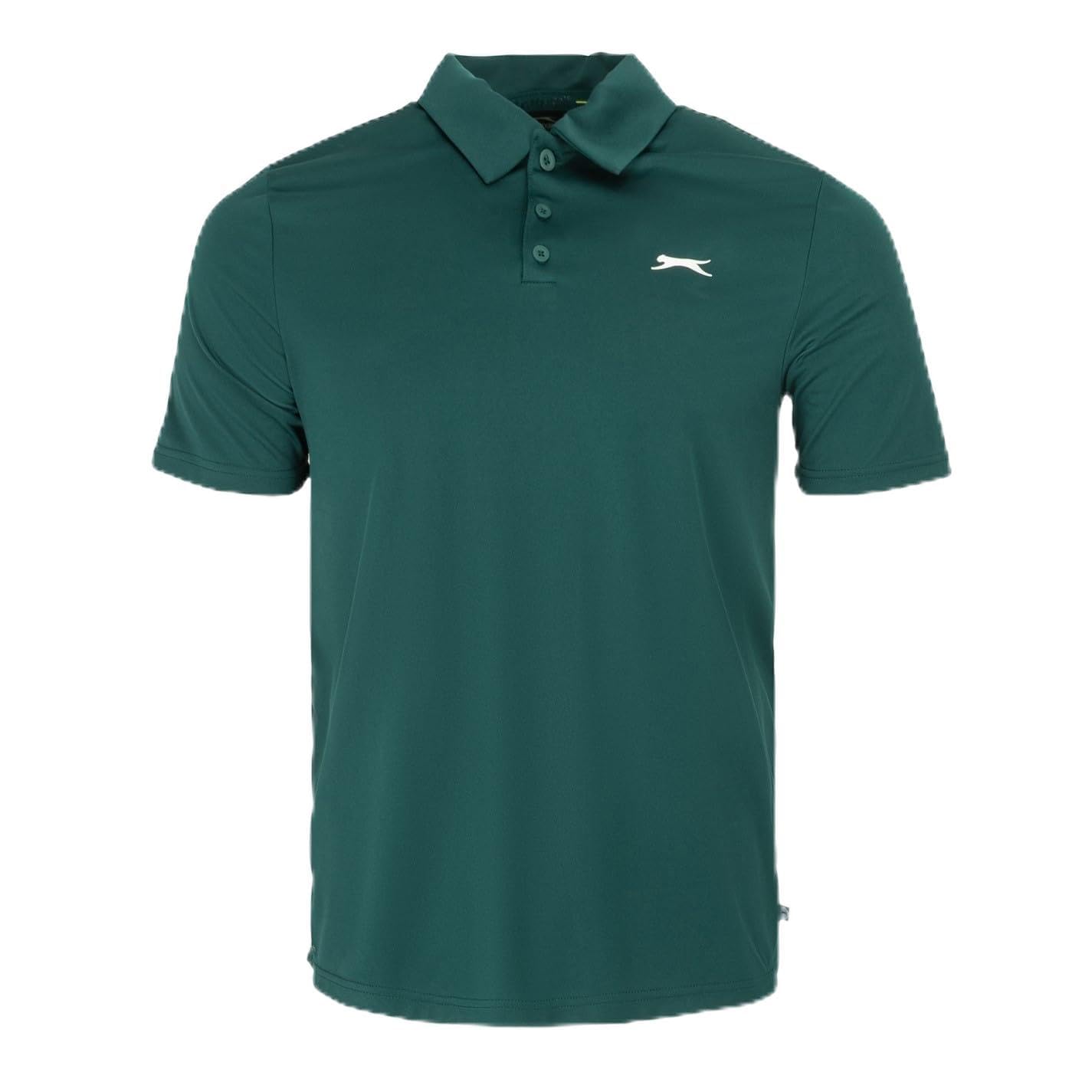 Slazenger Men's Green Golf Solid Polo Short Sleeve Xxl