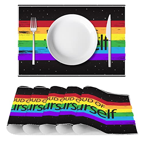 Set de table antidérapant et résistant à la chaleur arc-en-ciel x6 - 3