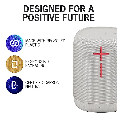 Image of Ultimate Ears EPICBOOM, Portable Wireless Bluetooth Speaker, Big Bass and Immersive, 360-Degree Sound, Adaptive EQ, IP67 Waterproof, Floatable, 17 Hour Battery, 180 ft Range, USB C - Cotton White