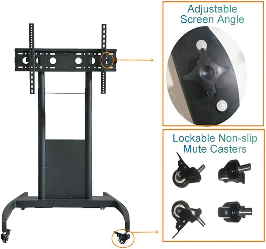 Soporte móvil para TV con ruedas y base resistente miniatura 4
