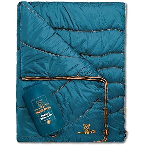 Wise Owl Outfitters Camping Blanket - Packable & Waterproof Warm Camping Quilt - Outdoor Blanket for Stadium, Backpacking, Camping, Travel, and Hiking Cover