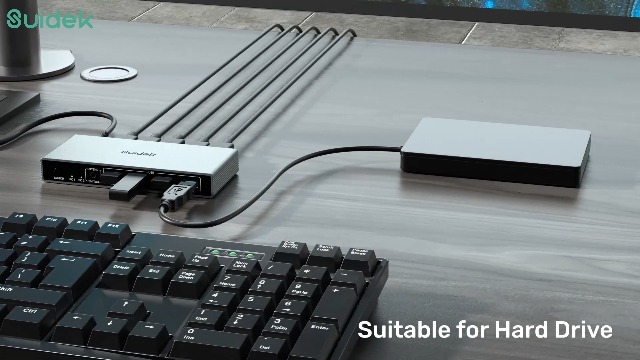 Dual-Monitor USB-C KVM-Dock 4K60Hz, MST & EDID für 2 Laptops & 2 PCs