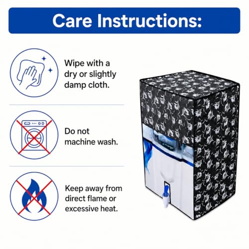 Image of KALRA MAGIC RO Water Purifier Cover | Durable Water Filter Protection | RO Body Cover For Kent Grand For | Pulse Aqua Purifier| Waterproof & Dustproof for Home & Office Use (Blue Printed)