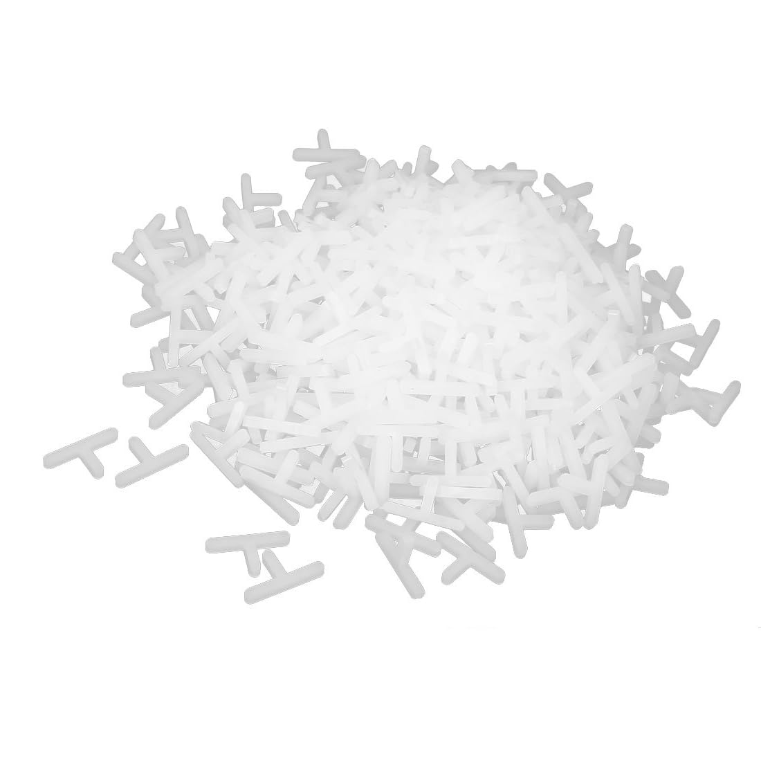 TA-VIGOR 500Pcs T Shaped Tile Spacers 3mm, Plastic Wall & Floor Tile Spacers for Ceramic Porcelain Mosaic Installation, Reusable Tiling Tools for Accurate Grout Lines, White