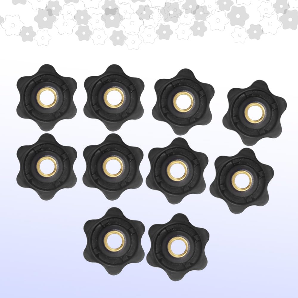 10 Pezzi Manopola di Serraggio M8 Dado a Stella,Manopole Filettate,Pomello Femmina,Manopola Zigrinata,bulloni con manopola per Macchine Industriali (MHLM/M8)