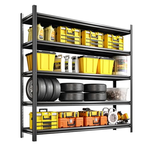 Lista de Estantaria disponible en línea. 43 NETEL Anaquel Metalico 5 Niveles, Estantería de Garaje, Estanteria Metalica, Estante de Acero para Cargar Pesadas, Estantería Multifuncional Desmontable, 150 W x 40 D x 183 H cm,...