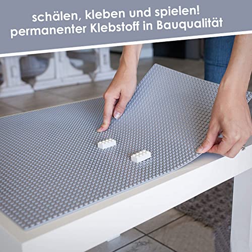 shineFinder 4 Plate Set Building Plate Compatible with Lego Building Blocks, 10"x10" - Image 4