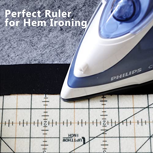 Uptthow JIN-HOT RULER 2SMALL Hem Ruler Sewing Fabric Ironing Tool Seam Allowance Press With Dry Or Steam Iron Heat Resistant Non-Slip Craft Accessories thumb #1