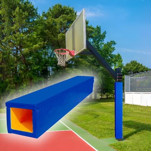 Acolchado cuadrado para bastón de baloncesto al aire libre, almohadilla de choque de portería y almohadillas de columna para gimnasio, canchas/parques, protector de postes envolvente de 4 lados para