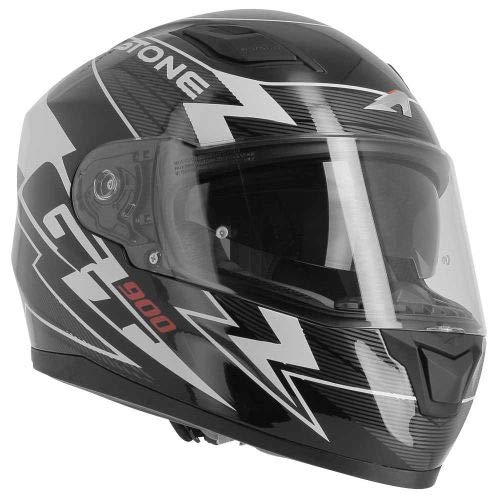 Astone Helmets - Casque de moto GT900 Arrow - Casque intégral large vision - Casque de moto intégral homologué - Casque de moto mixte en polycarbonate - White