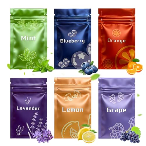 6 Pcs Breathing Necklace Flavoured Filters Breathing Necklace Refills Mint Orange Grape Blueberry Lemon Lavender Flavoured Filters for Mindfulness Breathing