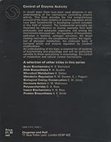 Control of Enzyme Activity (Outline Studies in Biology) 0412130602 Book Cover
