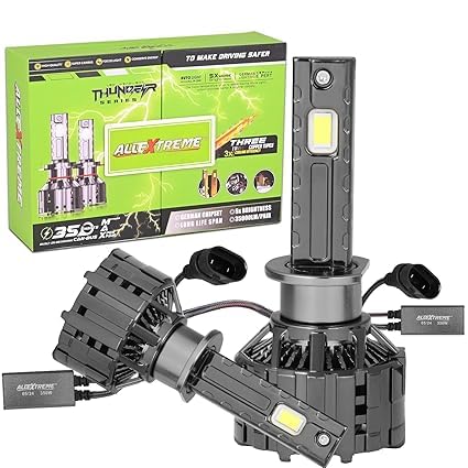 350W LED Headlight Bulb for Cars IP68 Water-Resistant Super Bright 6000K/35000LM Conversion Kit with 3 Copper Tube Heat Conduction System (1 Year Warranty (JMHN-452)