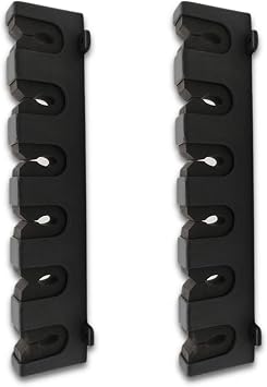 Wall Mount Fishing Rod Holders for Garage Organization, Horizontal Fishing Pole Holder Holds 6 Rods or Combos