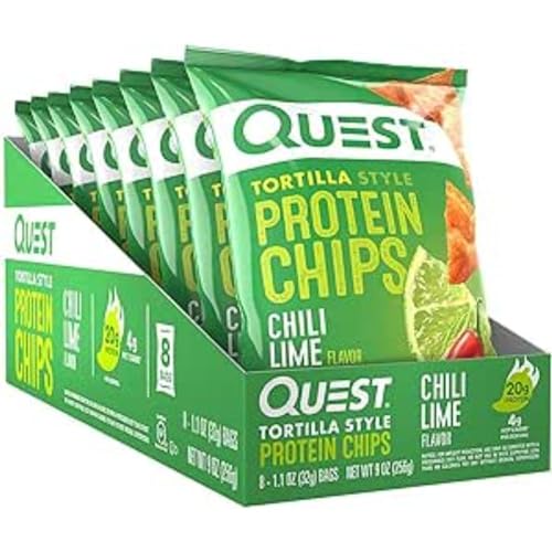 Image of Protein Chips - Tortilla Style, Chili Lime - Box of 8 by Quest Nutrition