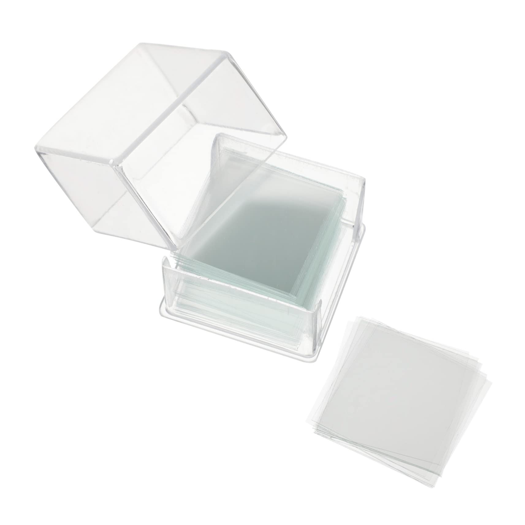 FUNOMOCYA 10 Boxes of 100 Pcs Square Microscope Slides 22x22mm Lab Cover Glasses Blank Cover Slips for Boys and Girls Adults