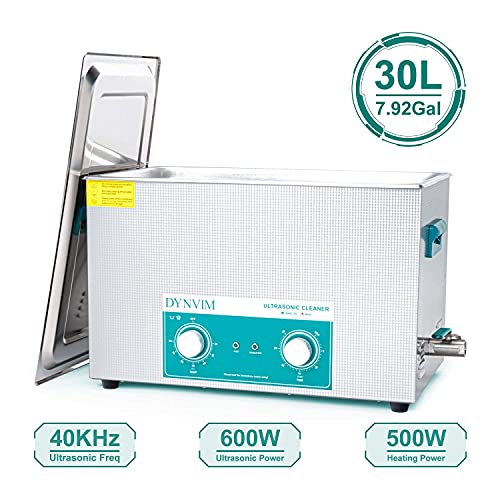 Ultrasonic Cleaner - Dynvim 30L Ultrasonic Carburetor Cleaner,Sonic Cleaner,Ultrasound Gun,Lab Tool,Carburetor,Oil Filter,Engine Parts Cleaning Machine With Analog Timer And Heater(7.92Gal-30L) #TOP3