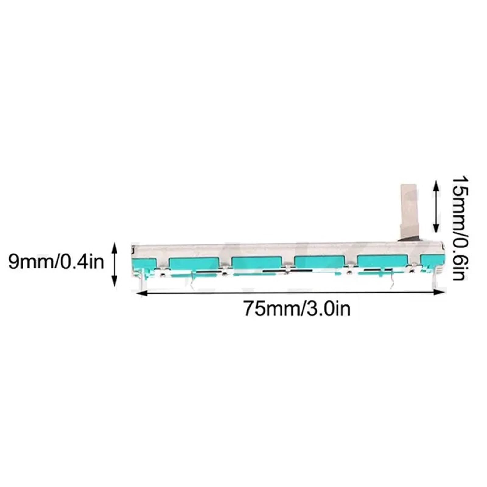 20 piezas potenciómetro deslizante de 75mm resistencia de potenciómetro lineal doble 10K B10K B103 10K Ohm