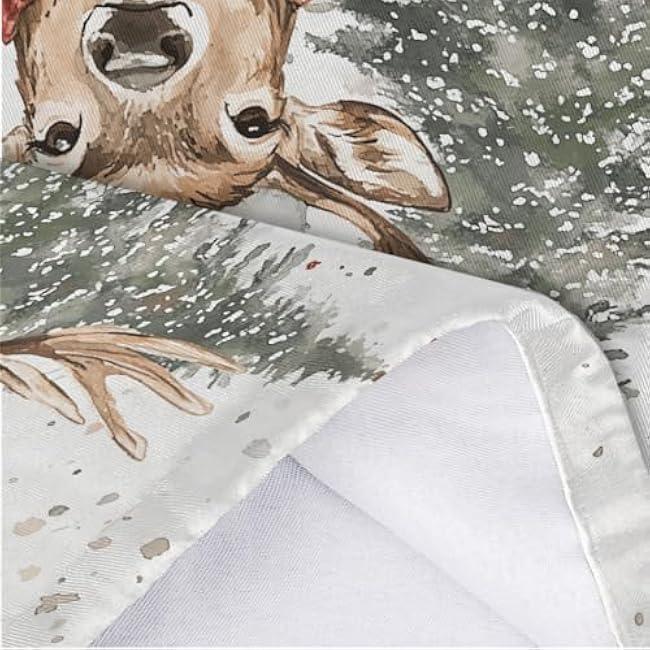 Merry Christmas Elk Plastic Bag Holder Deer Tree Grocery Bag Storage Dispenser Washable Hanging Shopping Bags Carrier Reusable Wall Mount Trash Bag Organizer for Kitchen Pantry