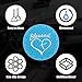 Dickno 2PCS Car Cup Holder Coaster, 2.76 Inch Blessed Cross and Heart Christian Drink Mat, Soft PVC Non-Slip Shockproof Insert Cup Coaster for Women Girls, Interior Car Accessories (Sky Blue)