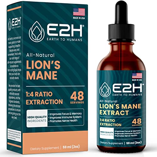 Lions Mane - Lions Mane Supplement - Promotes Mental Clarity, Memory & Focus - Lions Mane Liquid for...