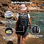 Backpack Cooler Insulated Leak Proof 30/45 Cans, 2 Insulated Compartments Thermal Bag, Portable Lightweight Beach Travel Camping Lunch Backpack for Men and Women - Image 4