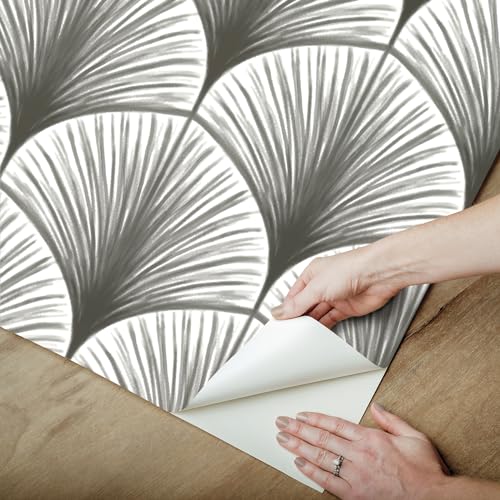 NuWallpaper Amari Gris papier peint vinyle autocollant gris repositionnable - 8