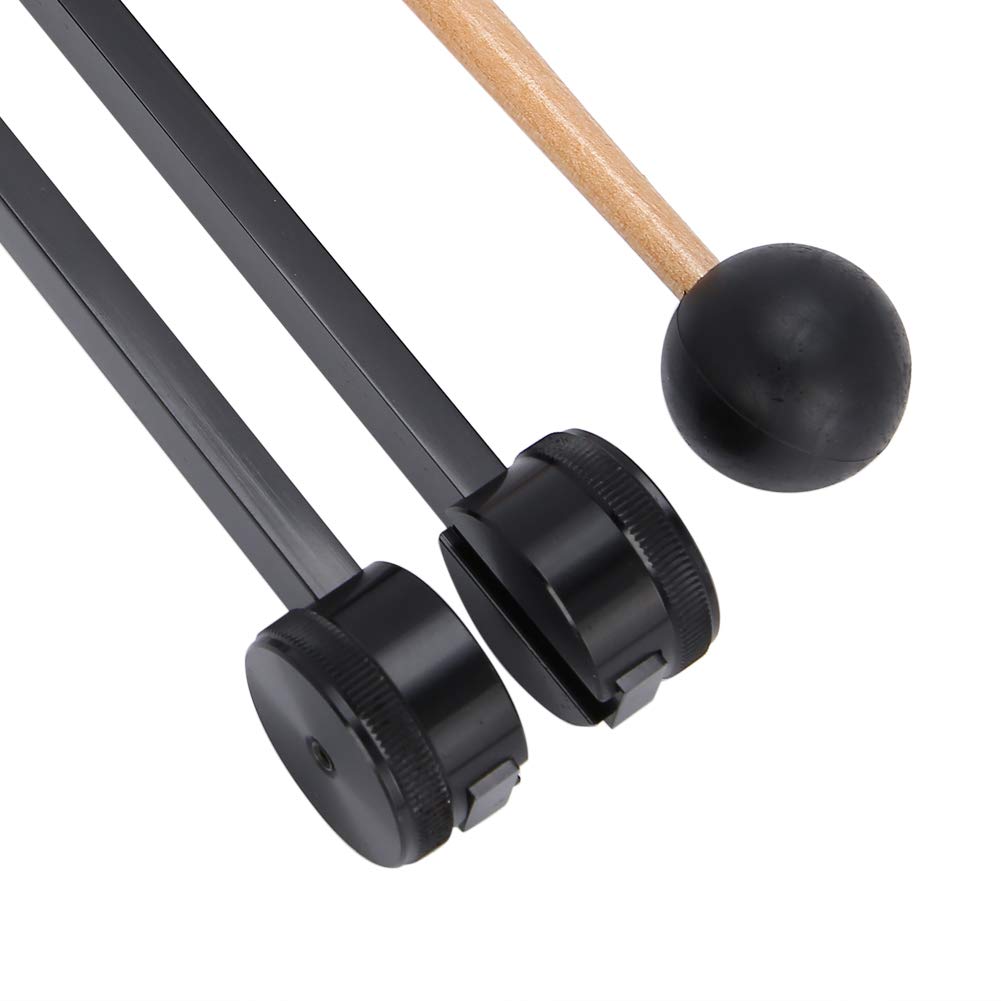 Brrnoo Tenedor de afinación de 136,1 Hz, aleación de Aluminio, Horquilla afinación médica, Prueba de curación de Yoga, vibración, Terapia de Sonido, Herramienta de afinación con Martillo Goma
