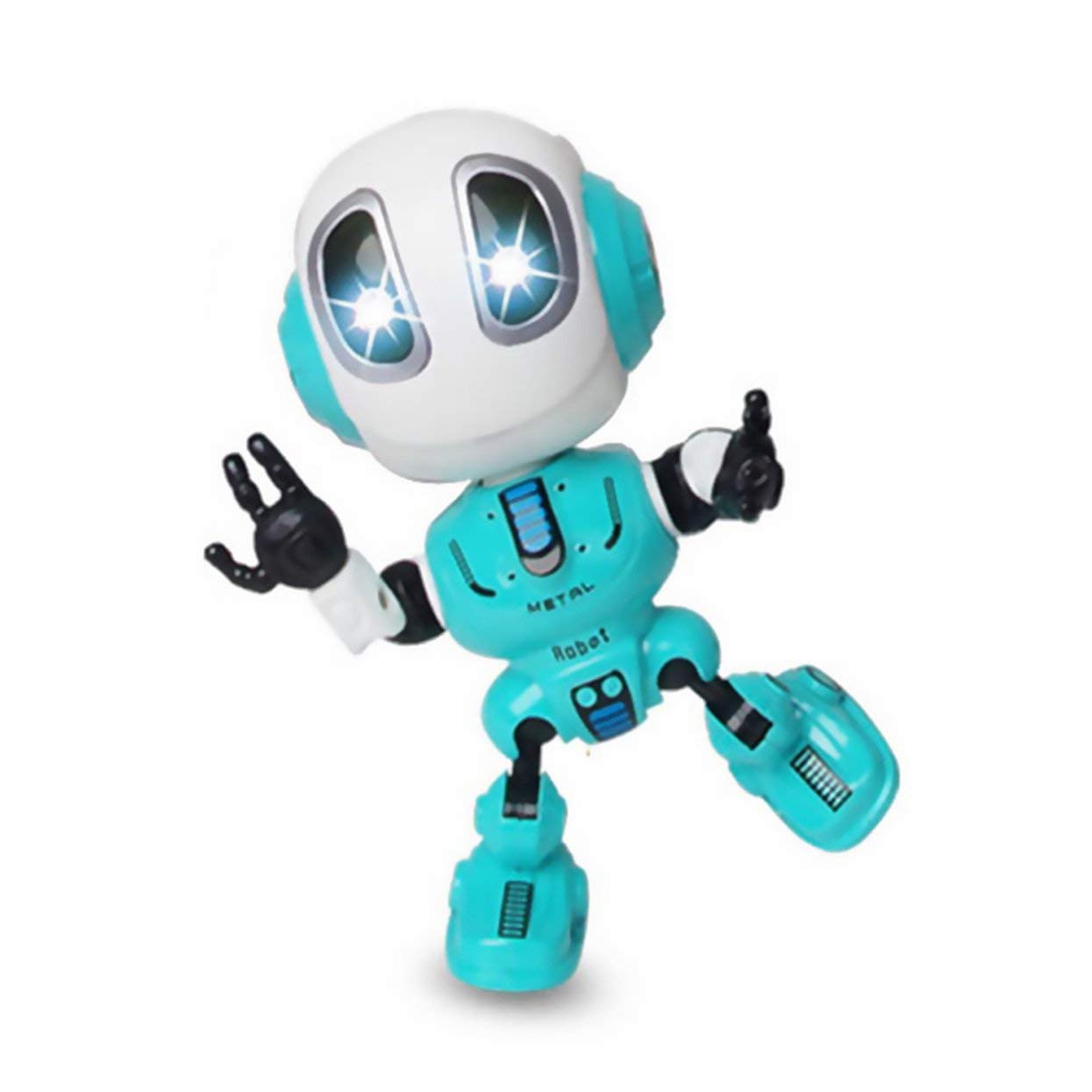 anyilon Voice Changer Talking Robots for Kids Mini Metal Robot Toy with Posable Body Educational Smart Learning Stem Toys