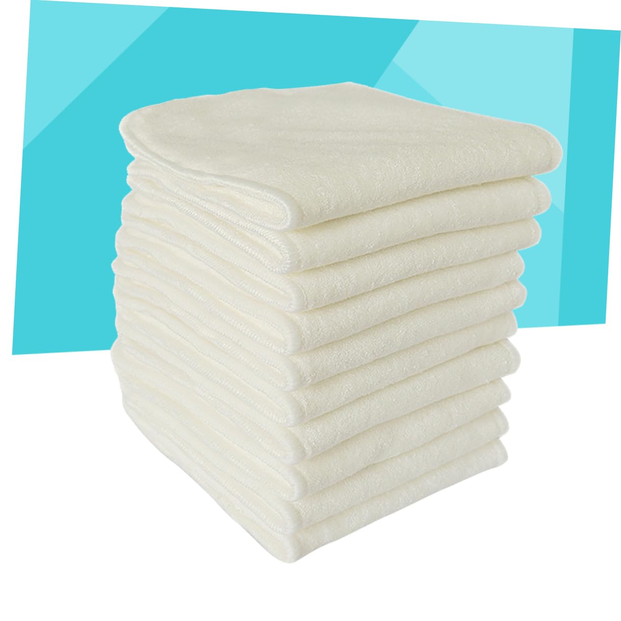 Abaodam 6stücke Stoffwindelunterlagen Für Bambuskohle Waschbar Und Wiederverwendbar Beige Pro Packung