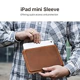 CONTACT'S FAMILY Etui na iPada Mini 7,9/8,3 cala, smukłe, skórzane etui ochronne kompatybilne z iPadem Mini 20.1 cm/21.1 cm (model poziomy) (brązowy)