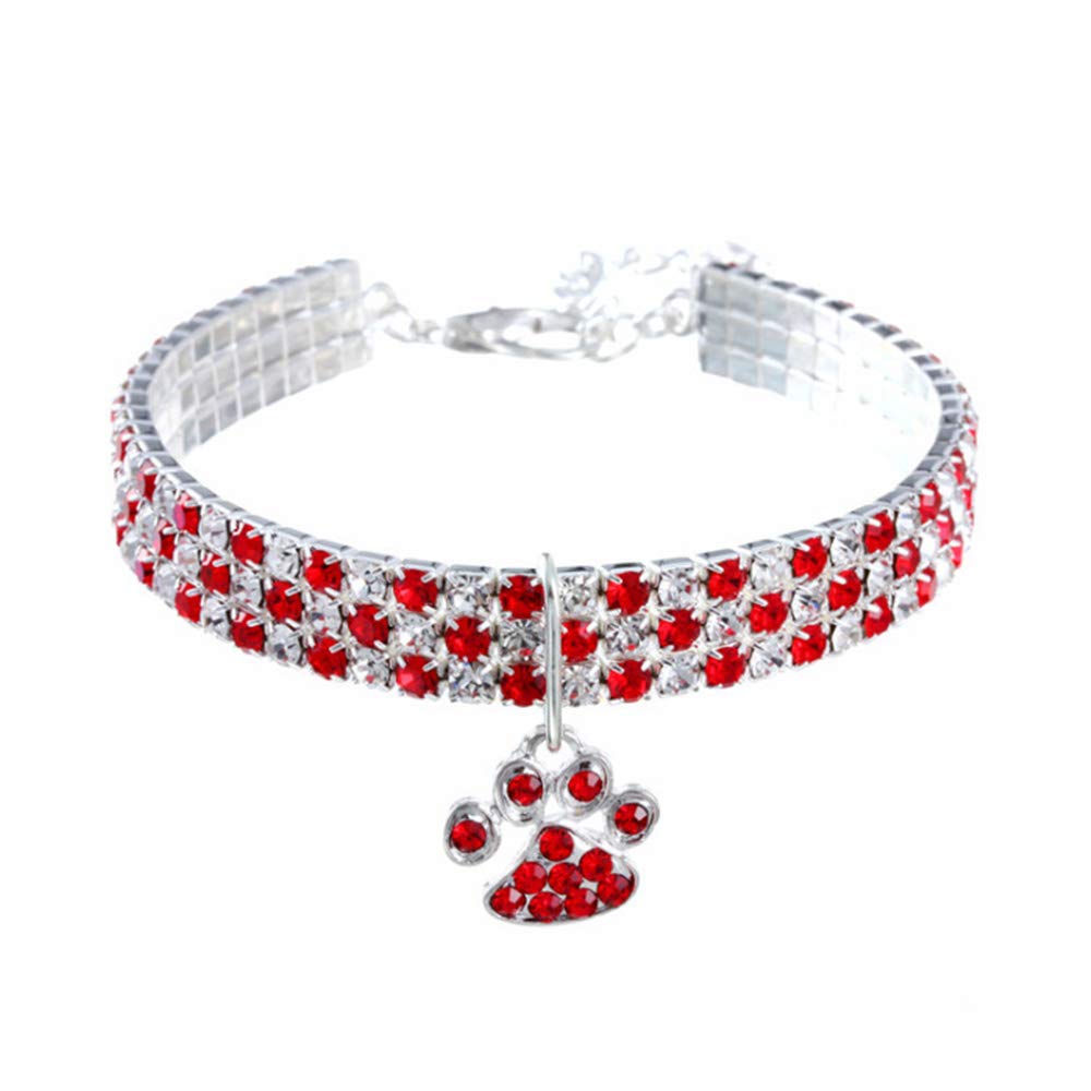 Collare per animali domestici con diamanti, diamante regolabile in cristallo, elastico, per gatti e cani, piccola collana per animali domestici