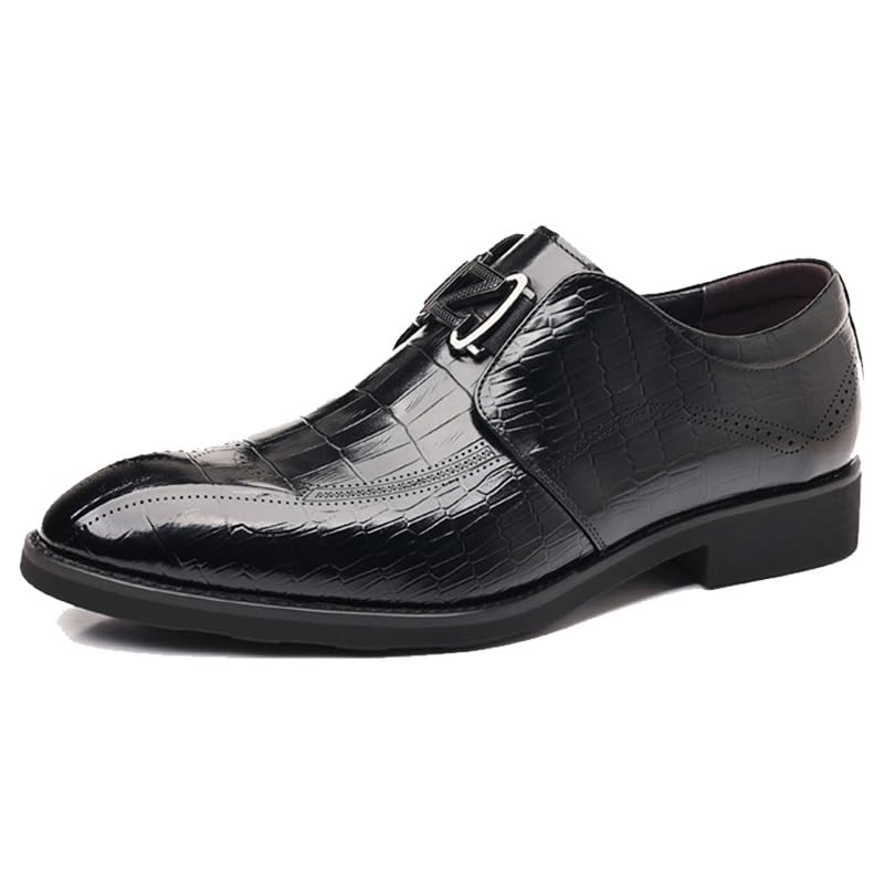 Men's Dress Shoes Slip-On Business Casual Wedding Derby Shoes Pointed Toe Tuxedo Dress Shoes for Men