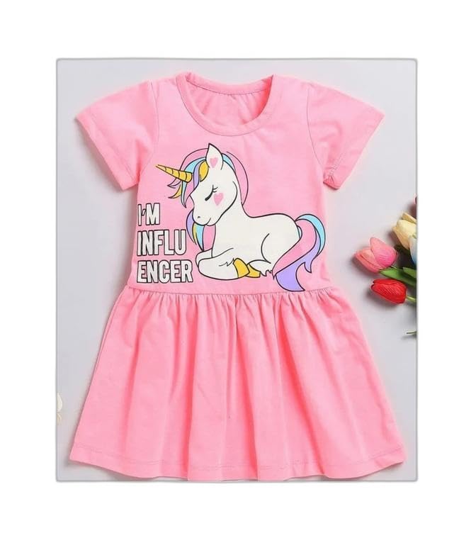 Unicorn Pink Frock | Comfortable fit for all-day wear and easy movement |Easy to wash, quick-dry, and durable for everyday use (collection 150)-image-14