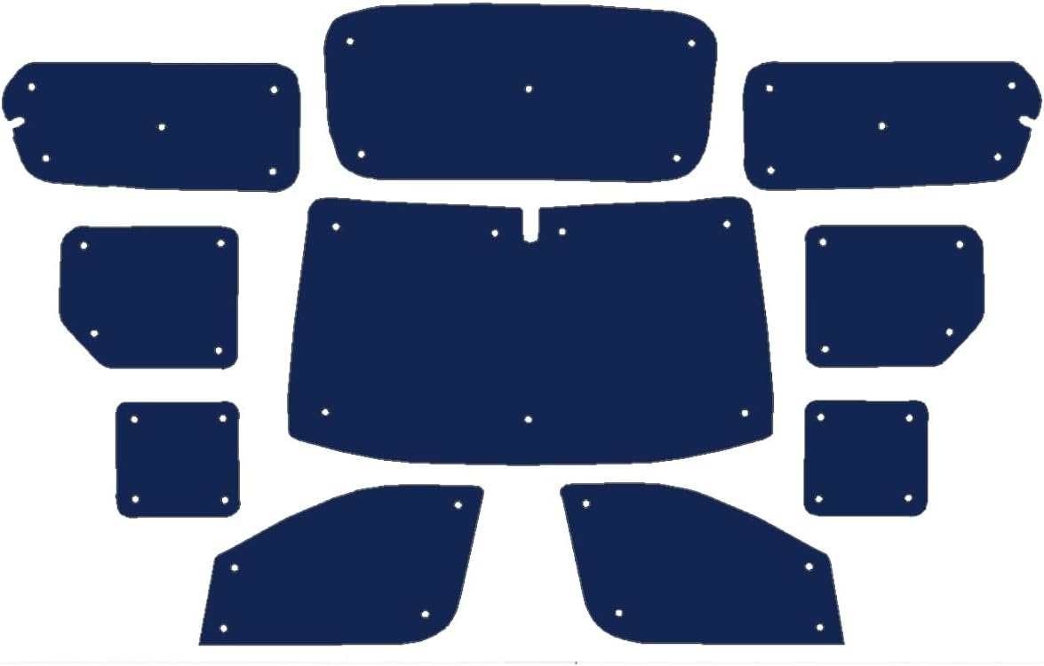 Window Blind Kit to Fit Hyundai i800 (2007-Date) Full Set Reversible and Thermal with Orange Lining