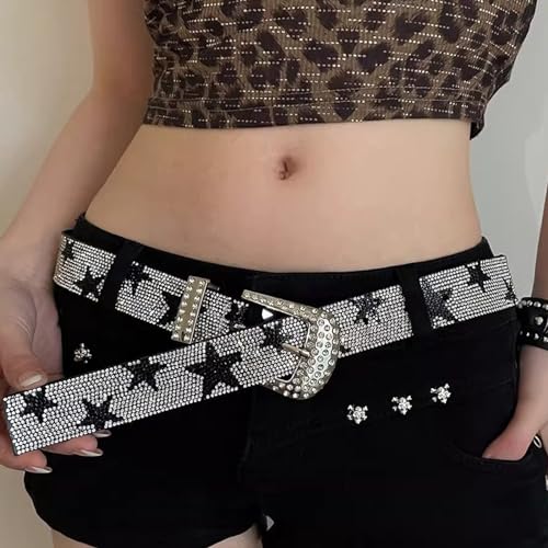 Blingbling Waist Belt American Street Dance Jean Belt Livehouse Punk Waist Chain Gothic Stunning Rhinestones3