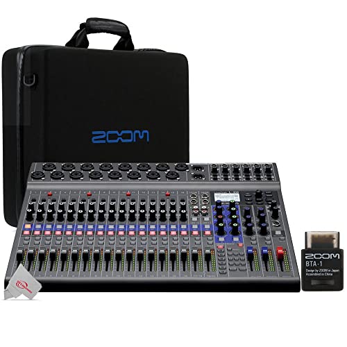 Zoom LiveTrak L-20-20-Input Digital Mixer & Multitrack Recorder + Zoom CBL-20 Carrying Bag + ZOOM BTA-1 Bluetooth Adaptor