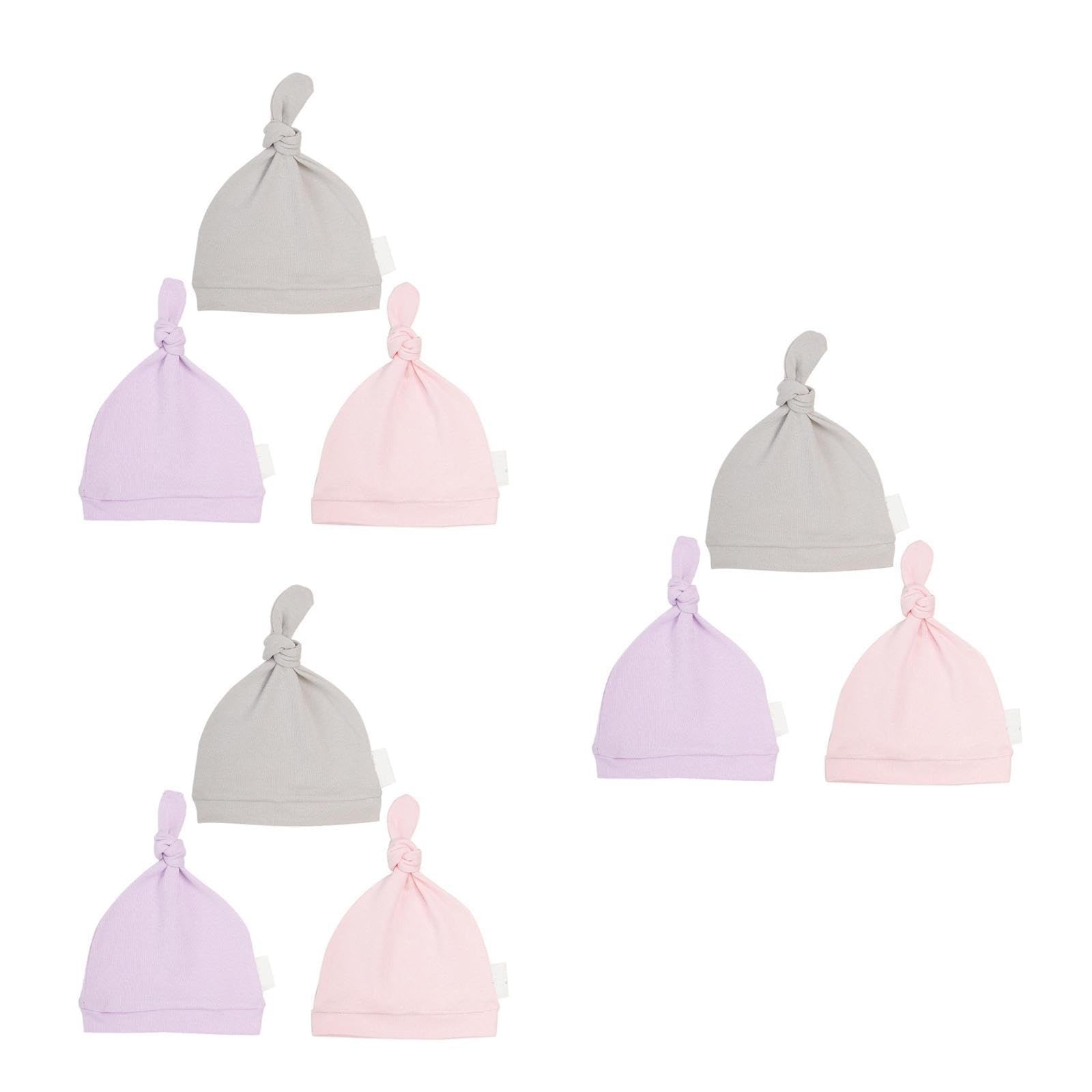 Reifenkappe Ohne Knochen Kind Babys -Kopfbedeckung Säuglingshüte Wintermütze Kopfschmuck Mütze Mit Knoten Junge Mädchen Hut Reine Baumwolle