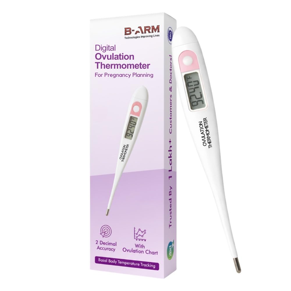 Basal Body Digital Ovulation Thermometer with 2 decimal places - Pregnancy Planning and Temperature Tracking | Get your Basal Body Temperature for Ovulation Tracking | ABS Plastic-image-3