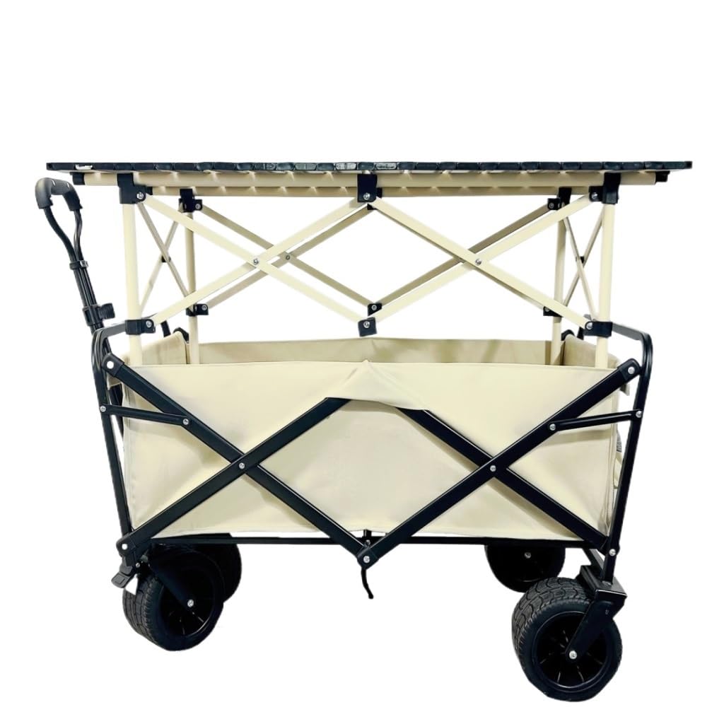 Amazon.co.jp: キャンプワゴン 屋台カート、折りたたみ式金属製