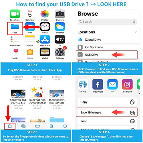 Image of rosyclo Lightning to USB3 Camera Adapter, Apple MFi Certified 3 in 1 USB 2.0 Female Cable OTG Adapter with Charging Port,Compatible with iPhone12 /11 /11Pro /X /8 /7 /6 /iPad,USB Drive,MIDI Keyboard,Mouse