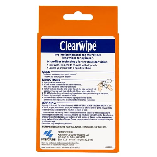 Clearwipe K060540 Anti-Fog Microfiber Lens Wipes thumb #3
