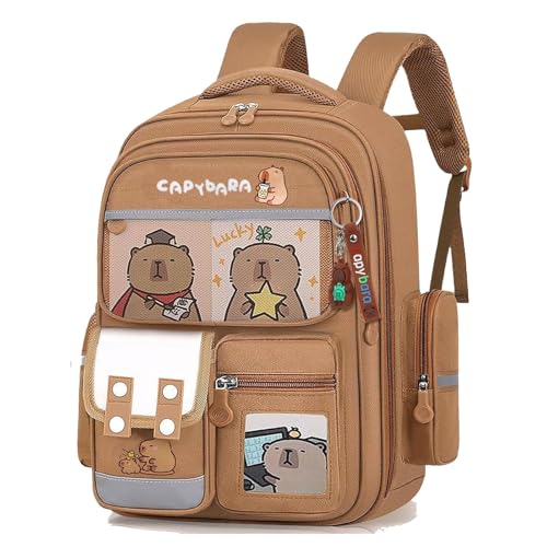Capybara Backpack, Capybara Backpack with Lunch Box for Girls