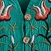 Asher White Mexican Embroidered Peasant Dressy Tops Blouses (One Size, Beige)